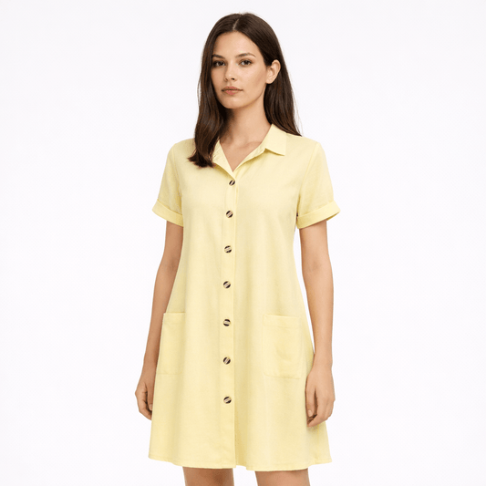 Women’s Short Sleeve Button-Down Dress