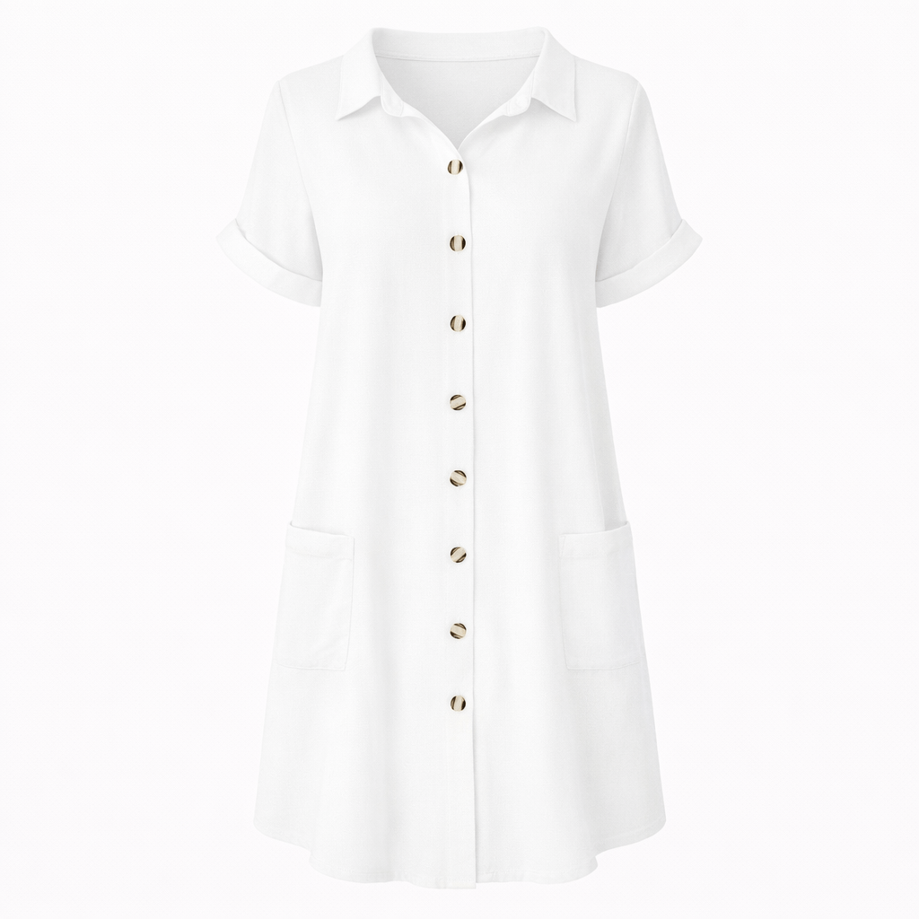 Women’s Short Sleeve Button-Down Dress