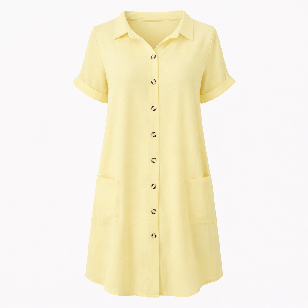 Women’s Short Sleeve Button-Down Dress