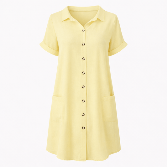 Women’s Short Sleeve Button-Down Dress